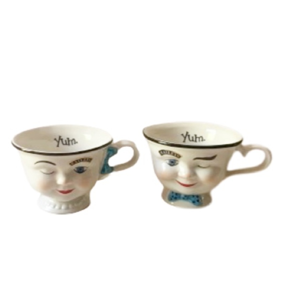 Vintage Baileys Yum Winking Teas Cups Set of 2